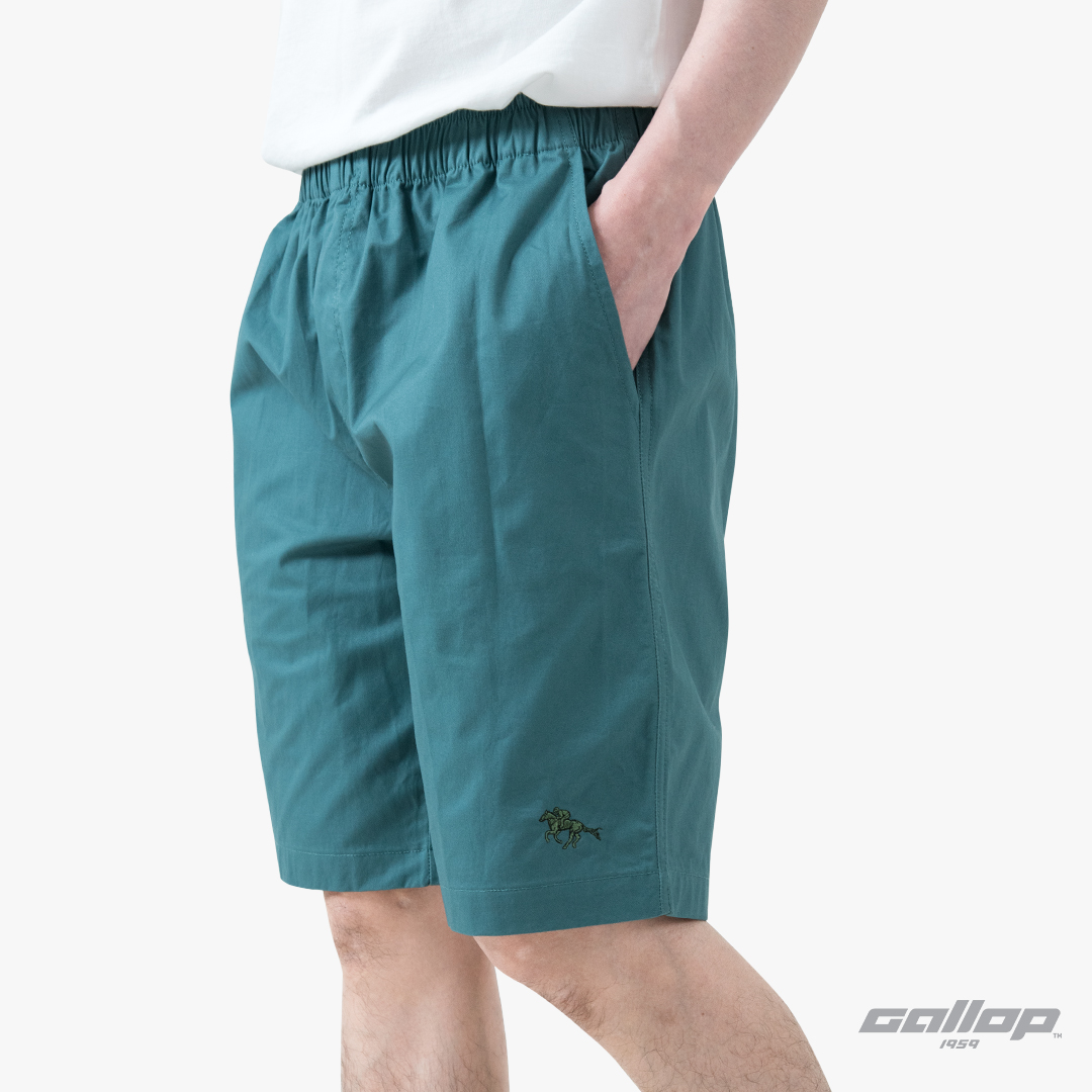 GALLOP : Twill Shorts กางเกงขาสั้นเอวยางยืดผู้ชาย รุ่น GS9027 สี Sea ...
