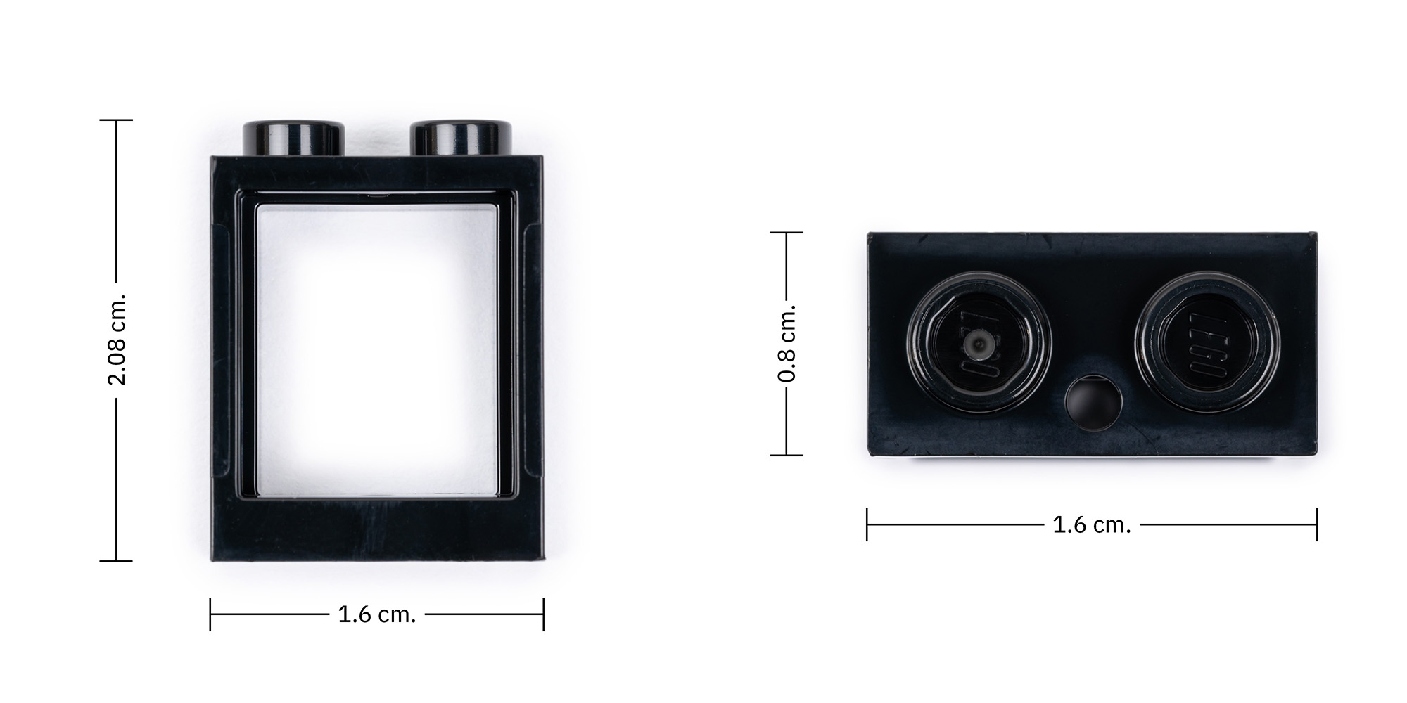 ชิ้นส่วน ใช้กับเลโก้ Lego Part No. 60592, Window 1 x 2 x 2 Flat Front ...