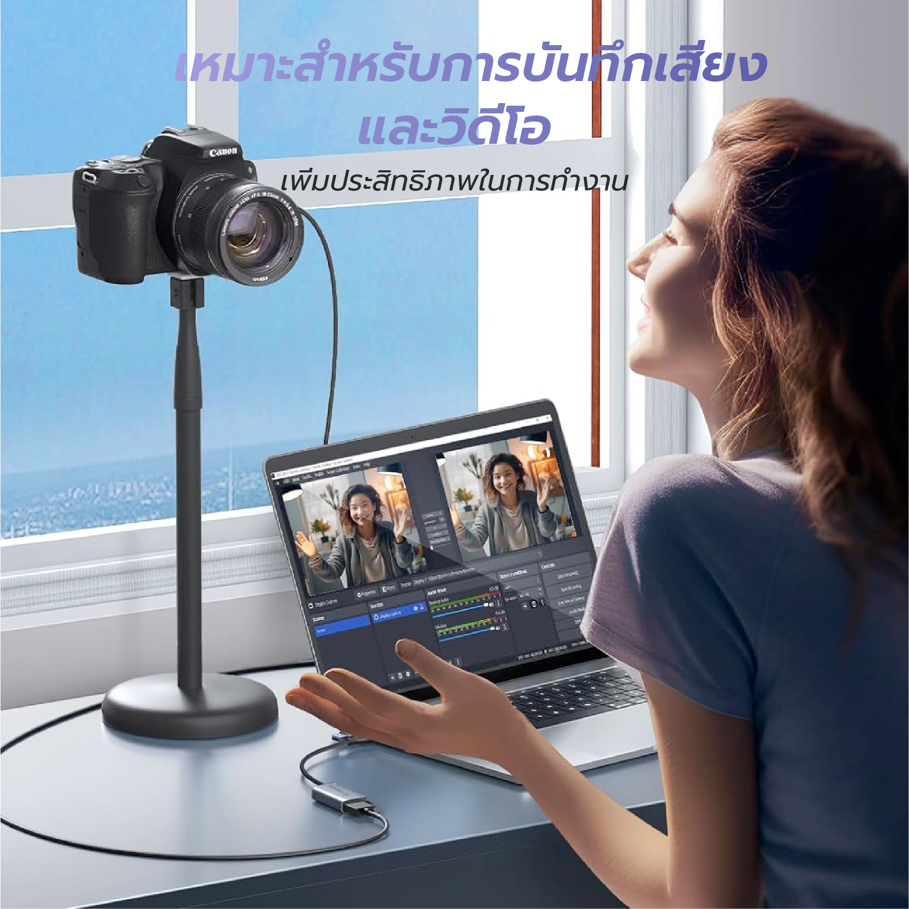 Idigital การ์ดจับภาพวิดีโอ Video Capture Card, Type C / USB3.0, 4K 60Hz ...