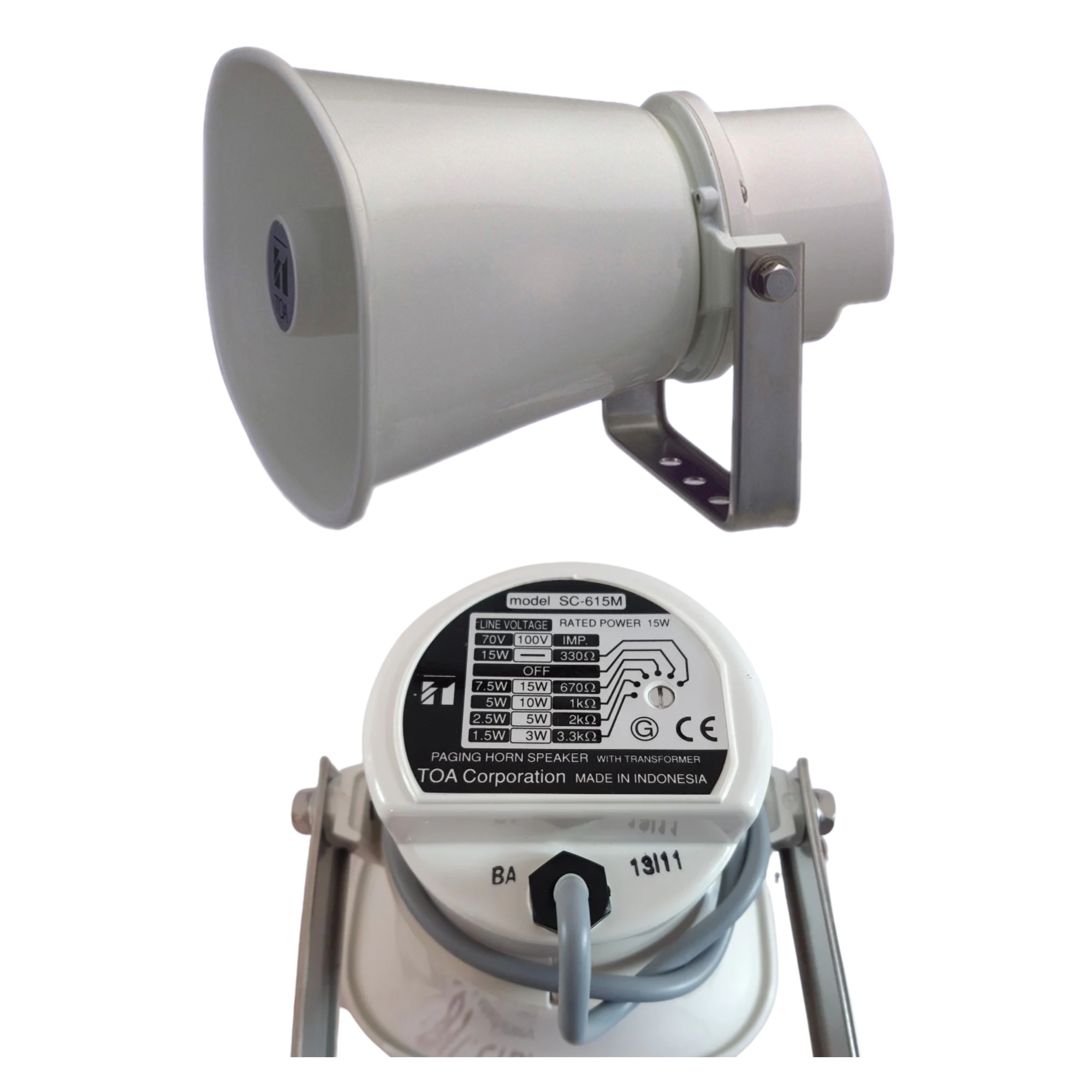 TOA SC-615M ลำโพงฮอร์น ขนาด 15 วัตต์ ความดังที่ 112 dB ช่วงความถี่ 280 ...