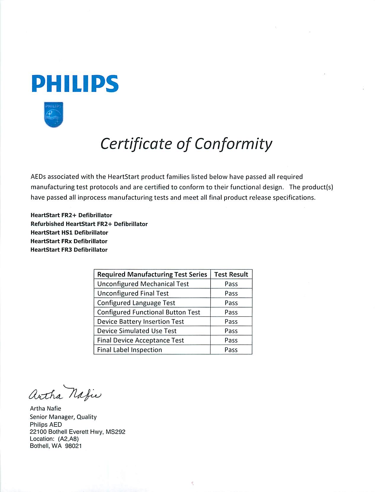 เครื่องกระตุกหัวใจไฟฟ้าอัตโนมัติ (AED) Philips FRx Defibrillator พร้อม ...