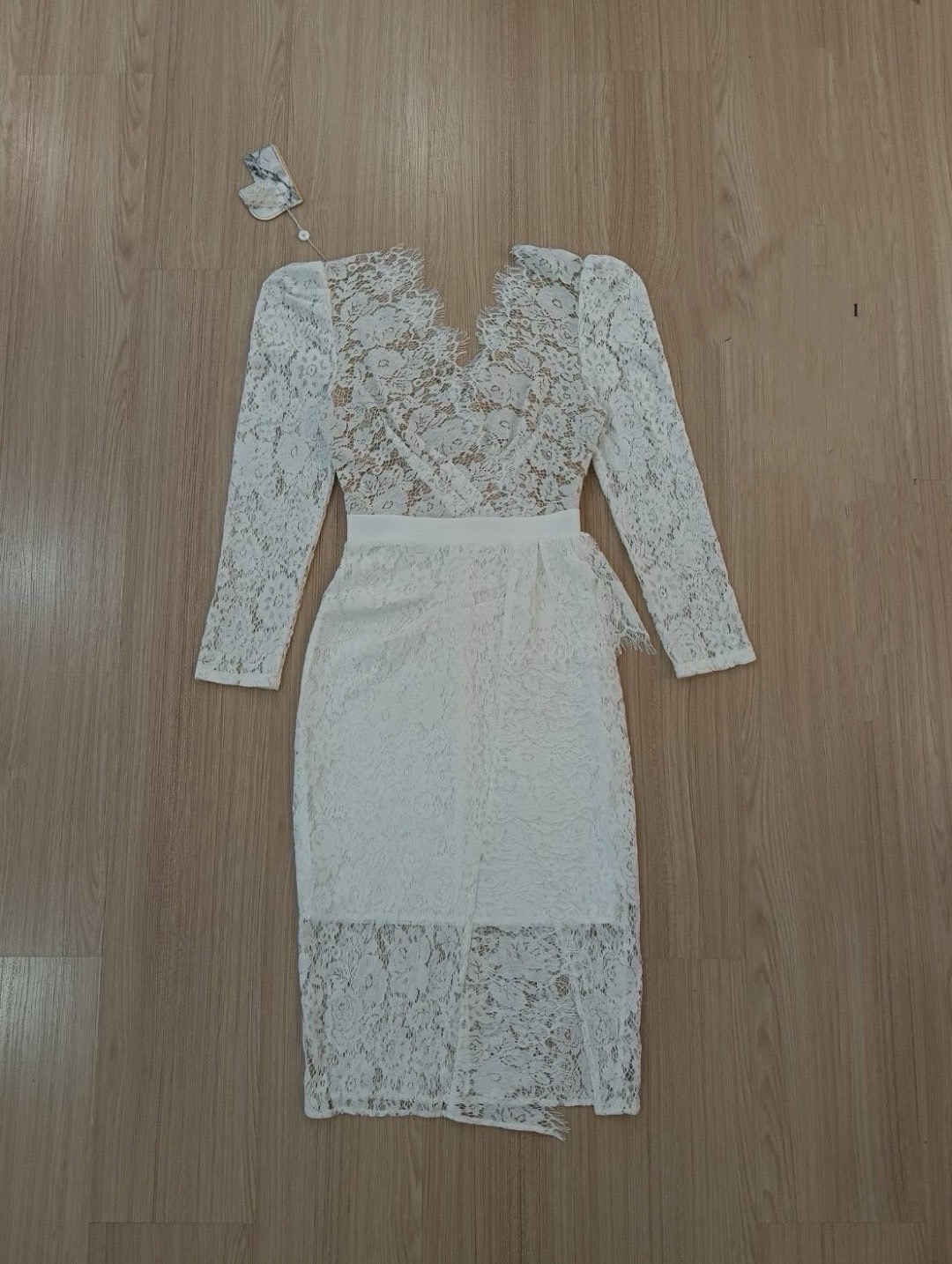 เดรสลูกไม้ S-XL ชุดออกงาน ชุดไปงาน ชุดไปวัด ชุดทำบุญ ชุดงานบุญ ชุดงาน ...