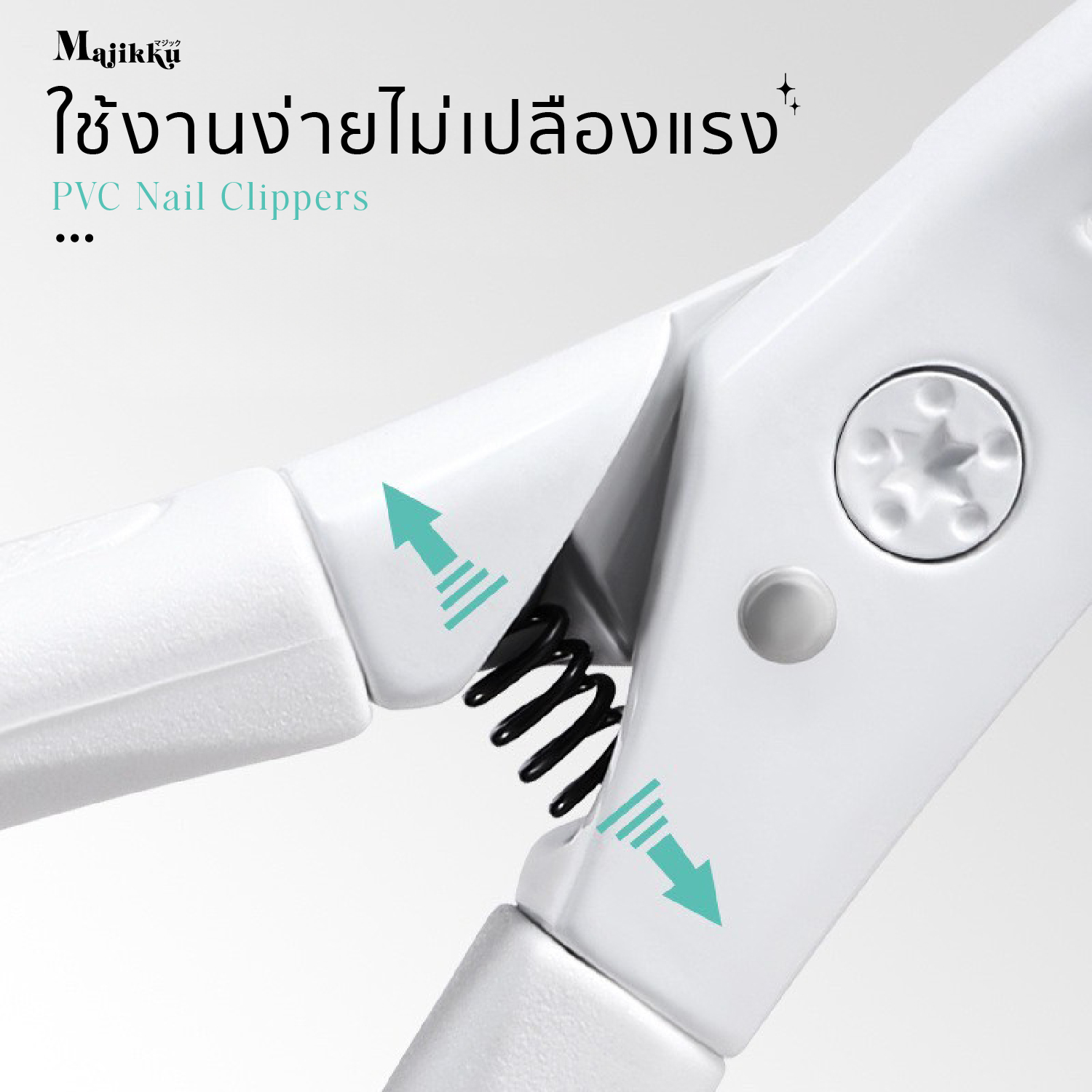 กรรไกรสแตนเลส ตัดเล็บปลอม NEW PVC Nail Clippers มีขนาดเล็ก/ใหญ่ ตัดเล็บ ...