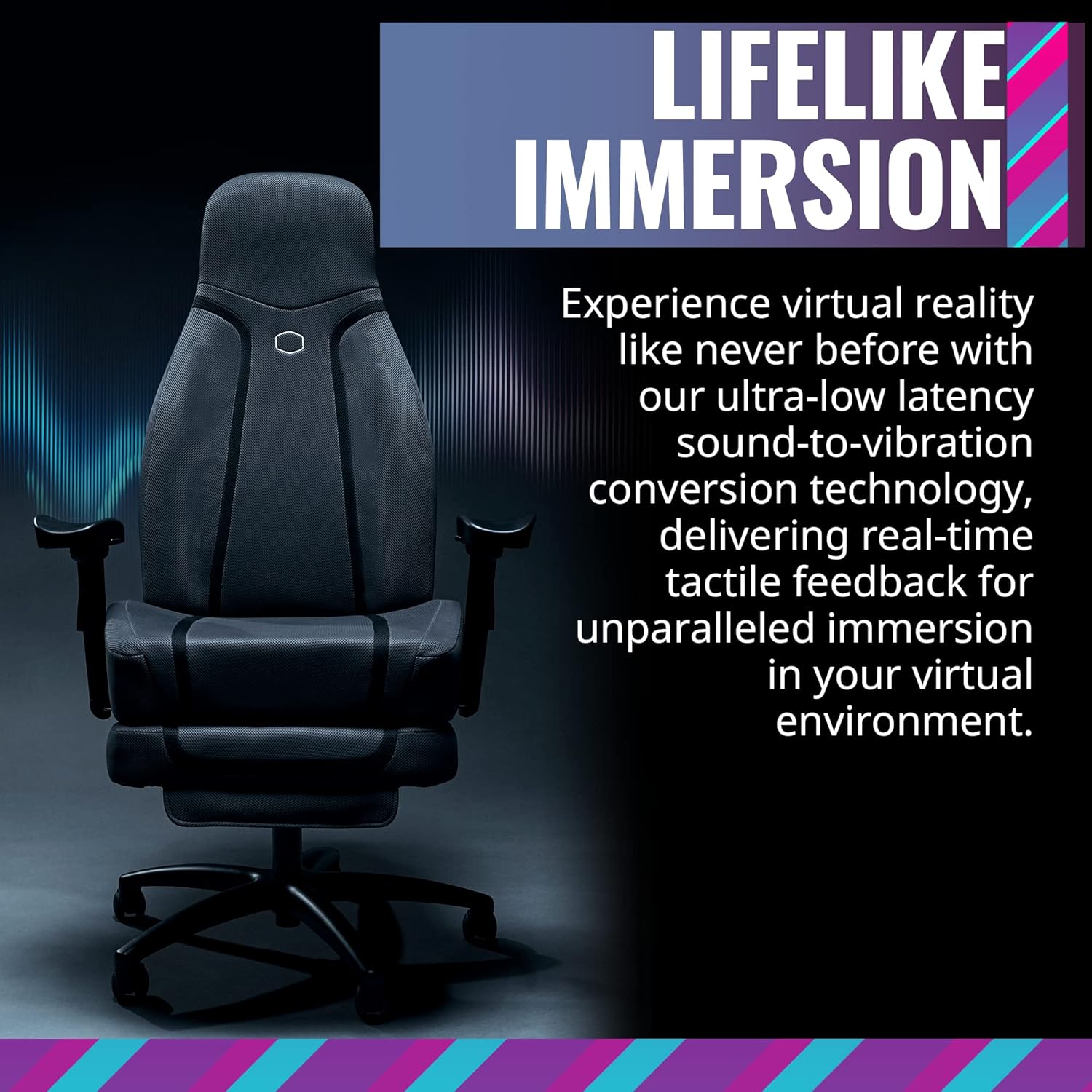 Cooler Master Synk X เก้าอี้เกมมิ่ง Haptic Chair รองรับเสียงสั่นจริง ...