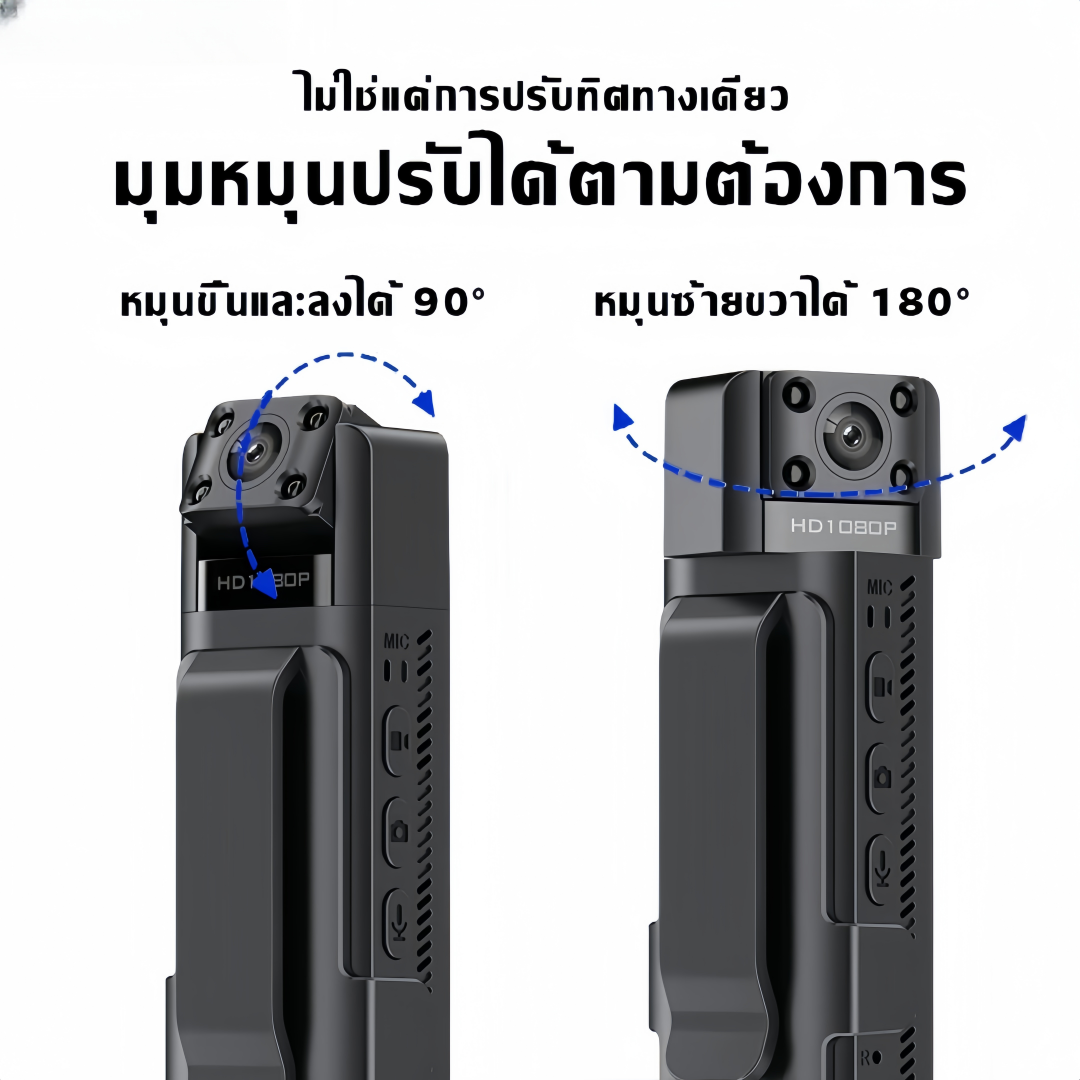 กล้องบันทึกวิดีโอ HD สิ่งประดิษฐ์กลับคลิป Night Vision Body Worn ...