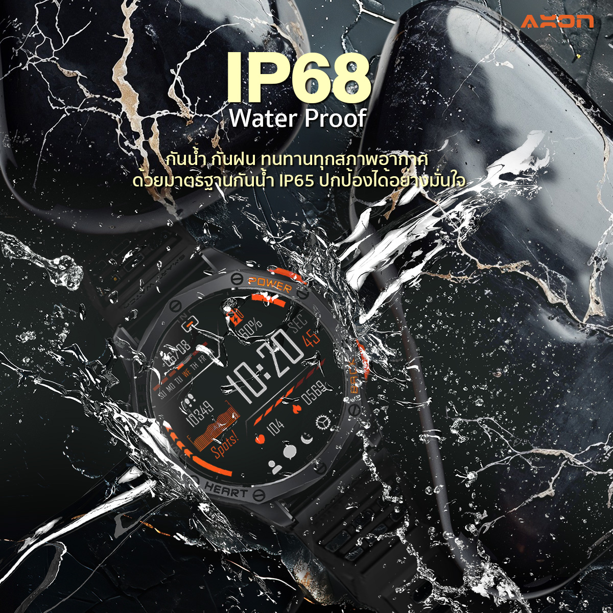 AXON Memo Pro GPS Smart Watch เพื่อสุขภาพ AMOLED 1.43" GPS โทรได้ วัดชีพจร SpO2 รับประกัน 2 ปี
