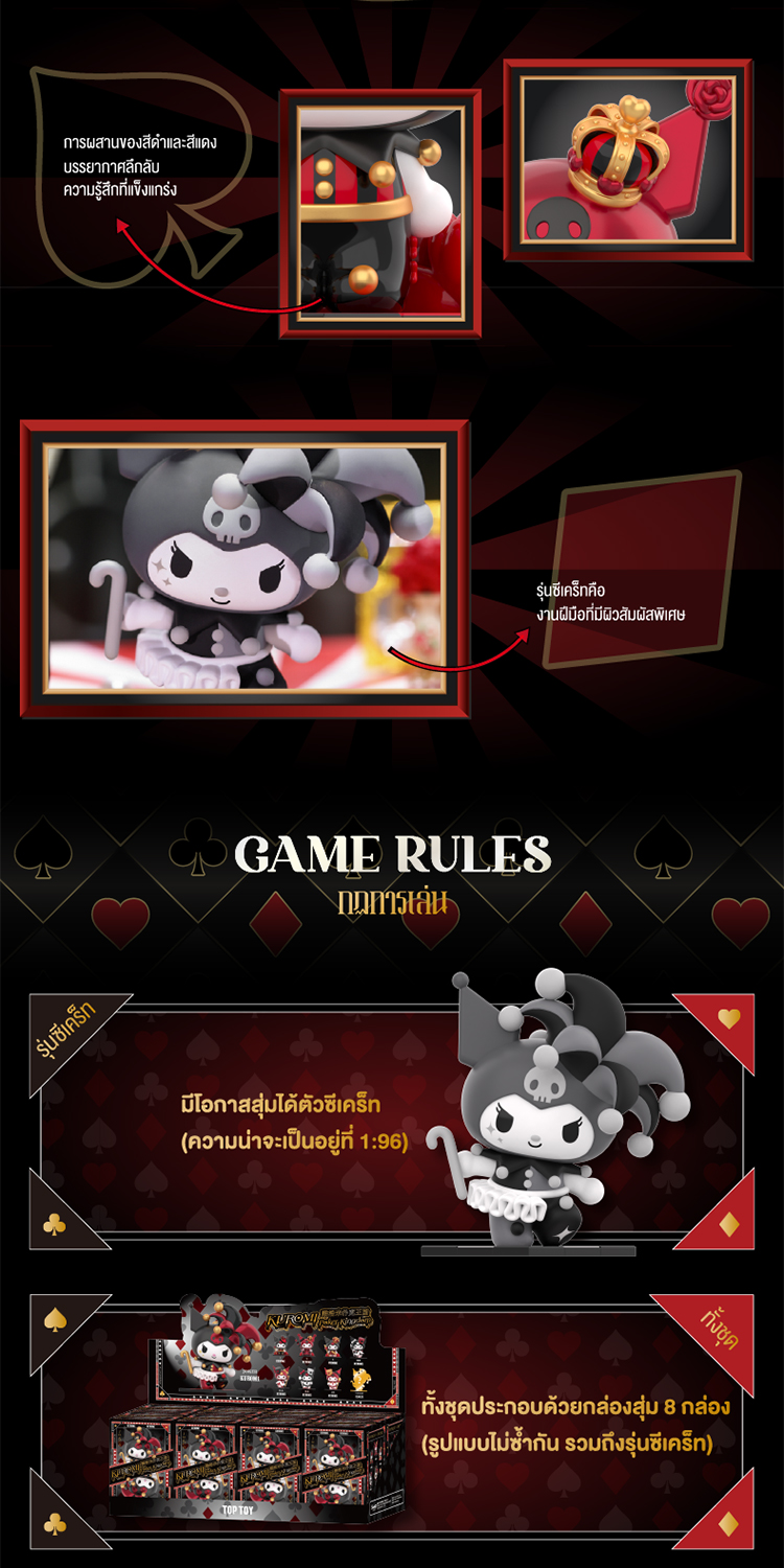 【8 Bilnd Boxes】TOPTOY x KUROMI Kingdom Series Figures ของเล่นฟิกเกอร์ ...
