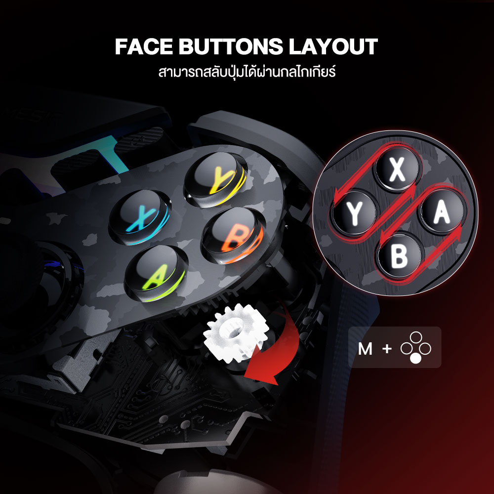 GameSir Tarantula Pro Multiplatform Controller ปุ่ม TMR Stick รองรับ PC / Switch / iOS / Android