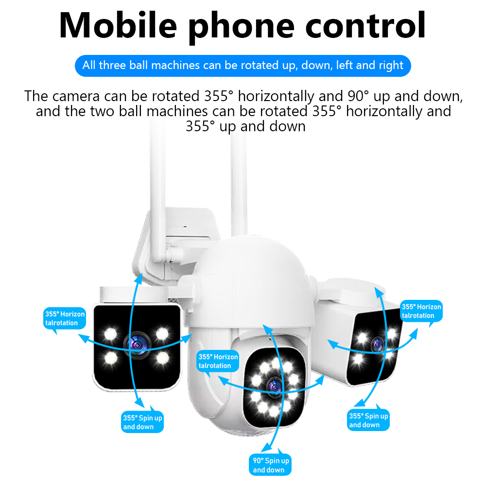IPC360 12MP 6K 3 เลนส์กล้อง PTZ IP การรักษาความปลอดภัยกล้องไร้สาย WIFI ...