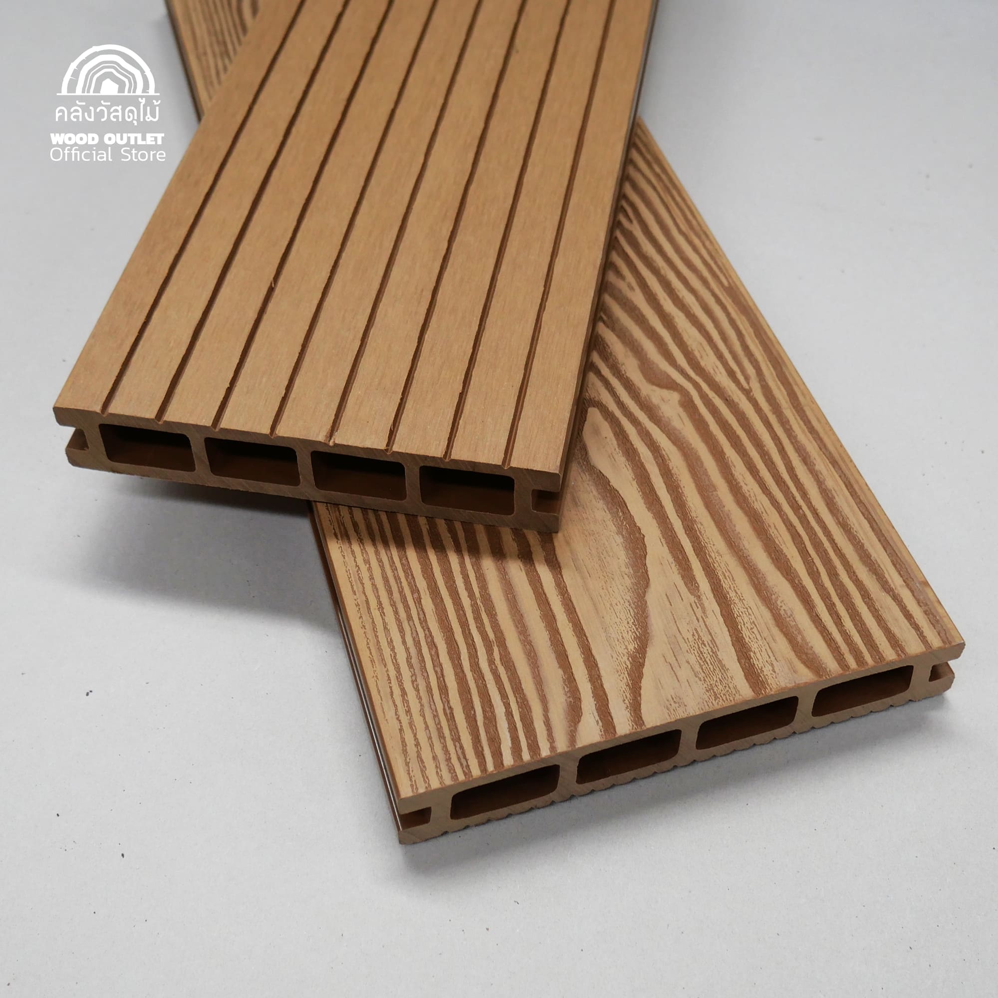 WOOD OUTLET (คลังวัสดุไม้) พื้นไม้เทียม WPC ภายนอก 14x2.5cm เลือกขนาด ...