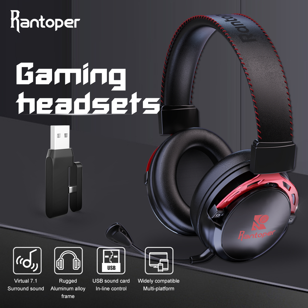 Rantoper 2.4Gหูฟังไร้สาย/5.4หูฟังบลูทูธ/หูฟังครอบหู/หูฟังสาย/bluetooth ...
