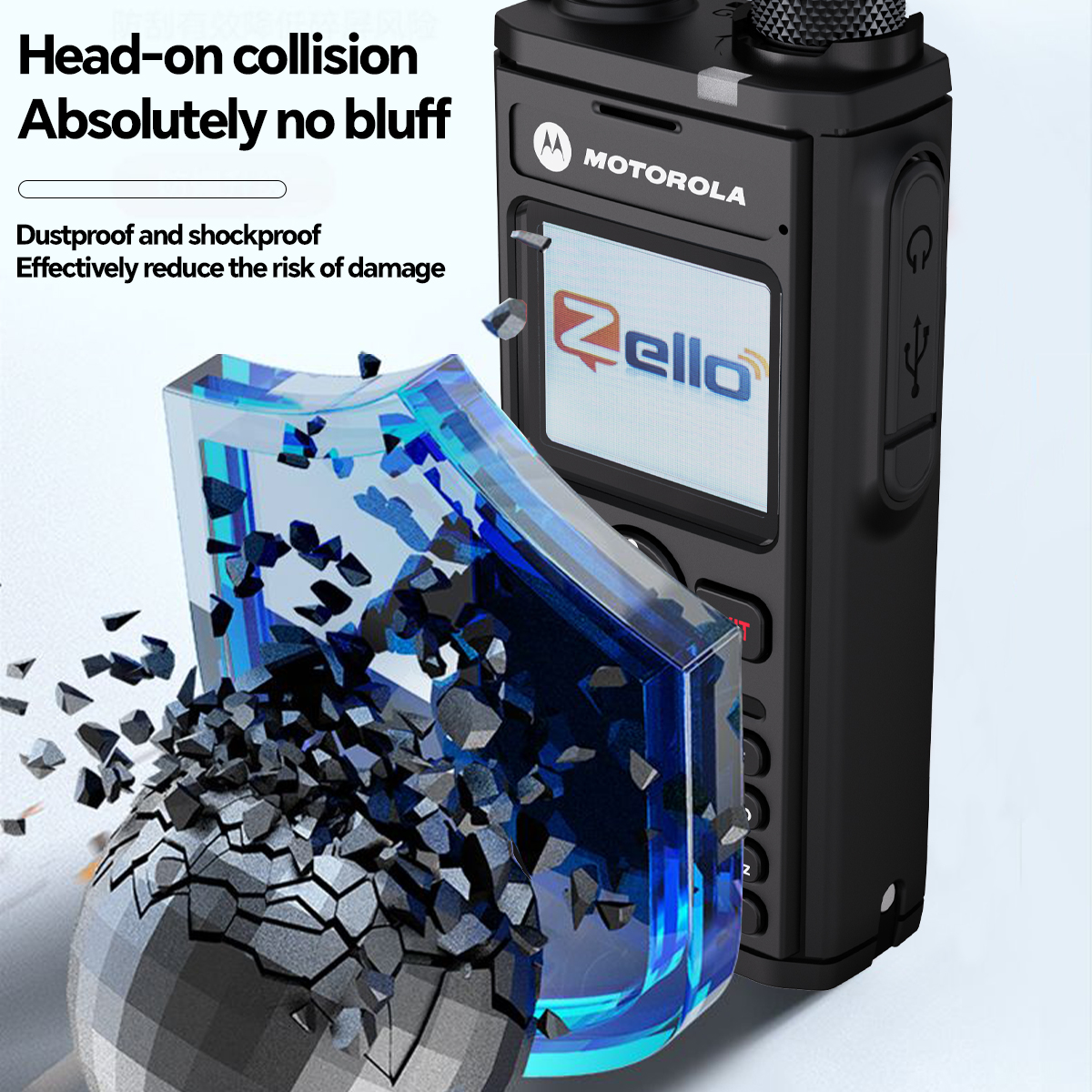 HAMGEEK HG-8900 Zello Mini Mobile Radio 2G/3G/4G 5000KM Transceiver w/ Built-in Speaker