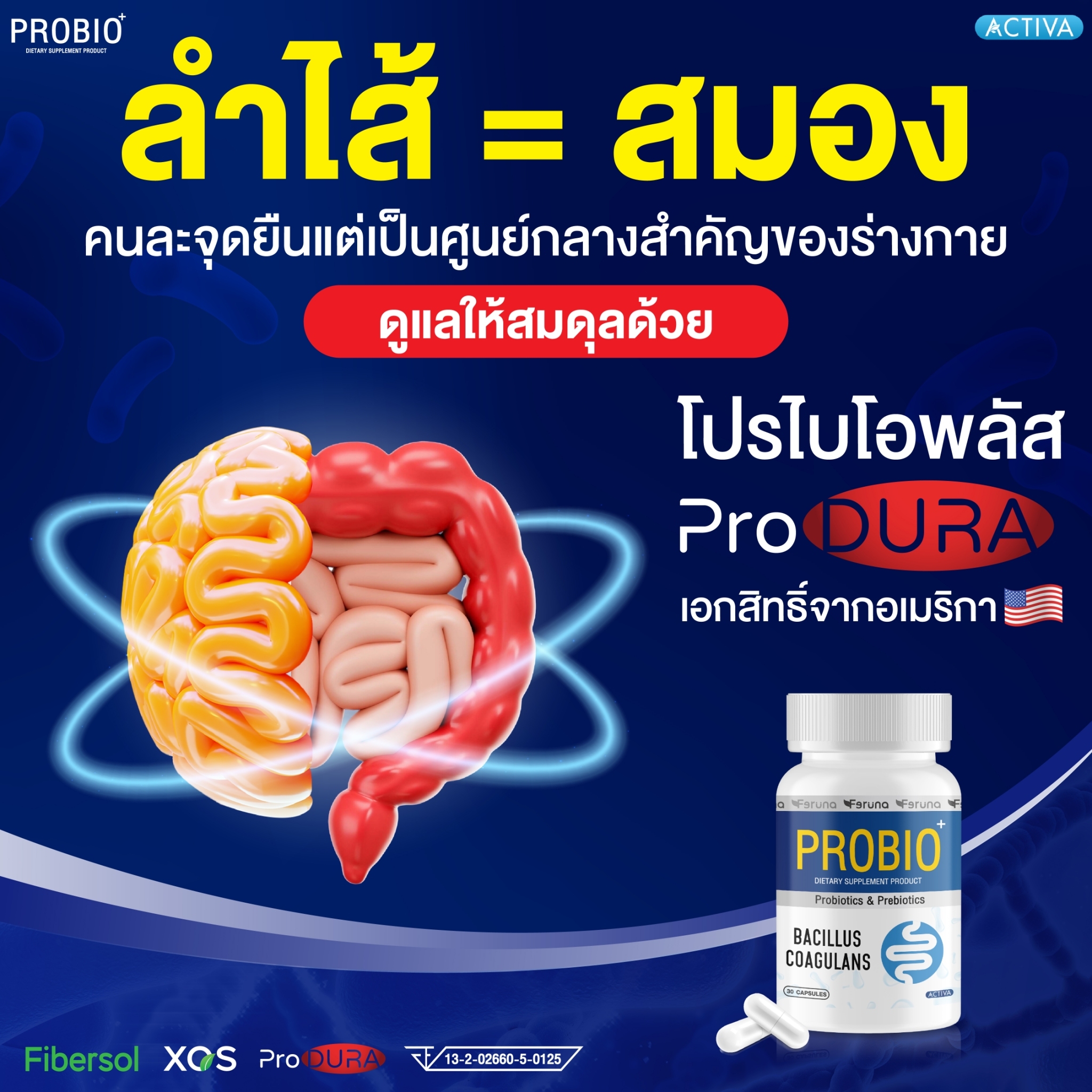 Feruna Probio+ Produra ฟีรูน่าโปรไบโอพลัส โพรไบโอติกและพรีไบโอติก ปรับ ...