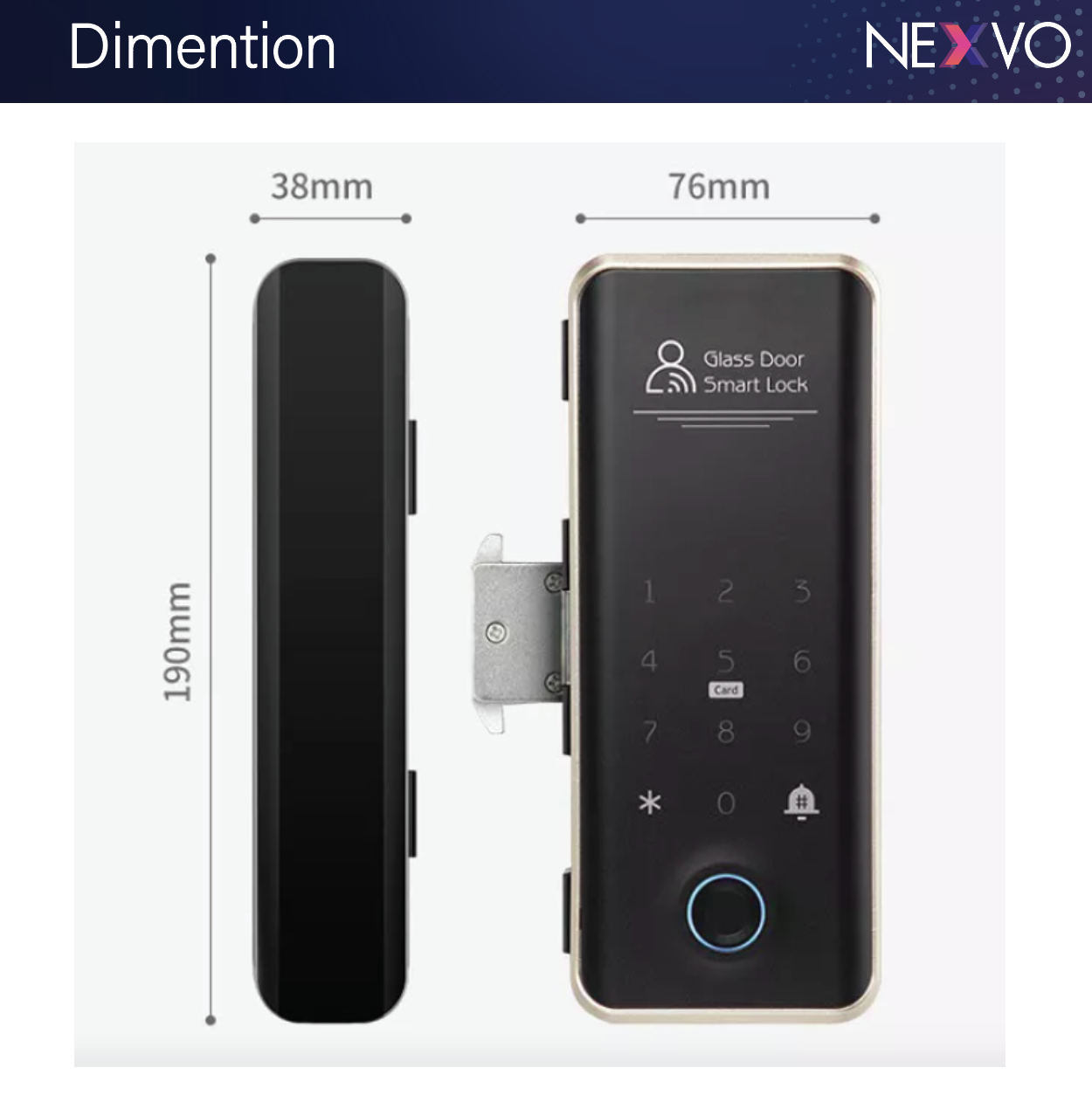 [Digital door lock] - กลอนประตูดิจิตอล ประตู บานเลื่อน/ผลัก รุ่น RL01 ...