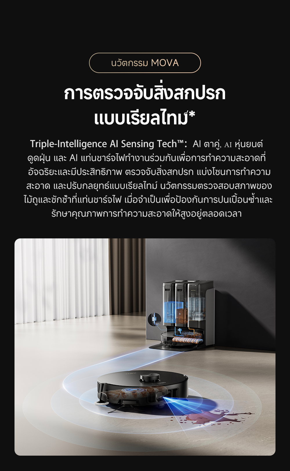 MOVA Z50 Ultra Robot Vacuum Mop หุ่นยนต์ดูดฝุ่น แรงดูด 19000Pa ทำความสะอาดด้วยน้ำร้อนหมุนเวียน สะอาดครบทุกมุม เครื่องถูพื้นอัจฉริยะ
