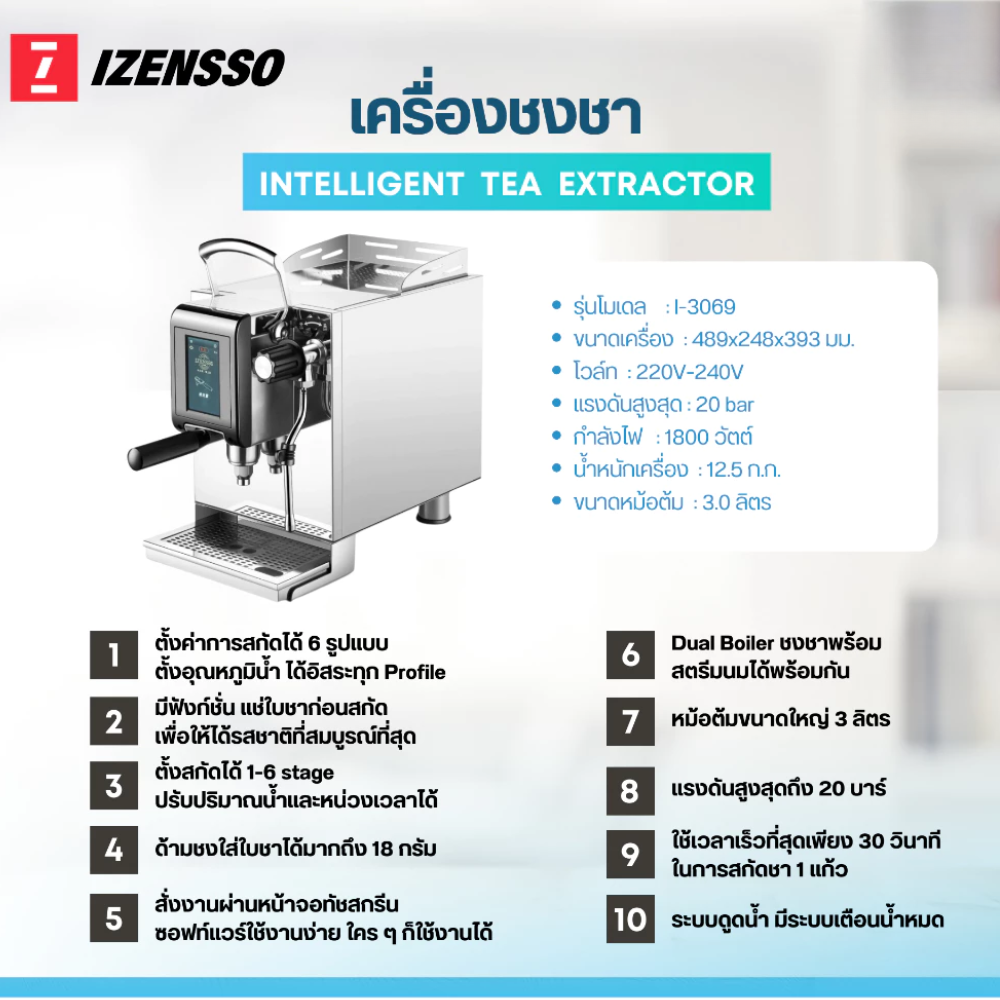IZENSSO Tea Extractor Machine เครื่องชงชา รุ่น I-3069 นวัตกรรมใหม่แห่ง ...