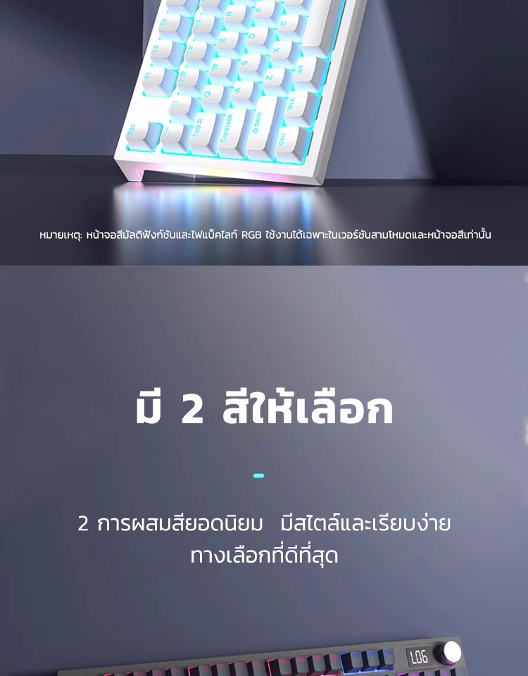 LANGTU LT104 คีย์บอร์ด แป้นพิมพ์ไทย คีย์บอร์ดเมคคานิคอล RGB 104 คีย์ ...