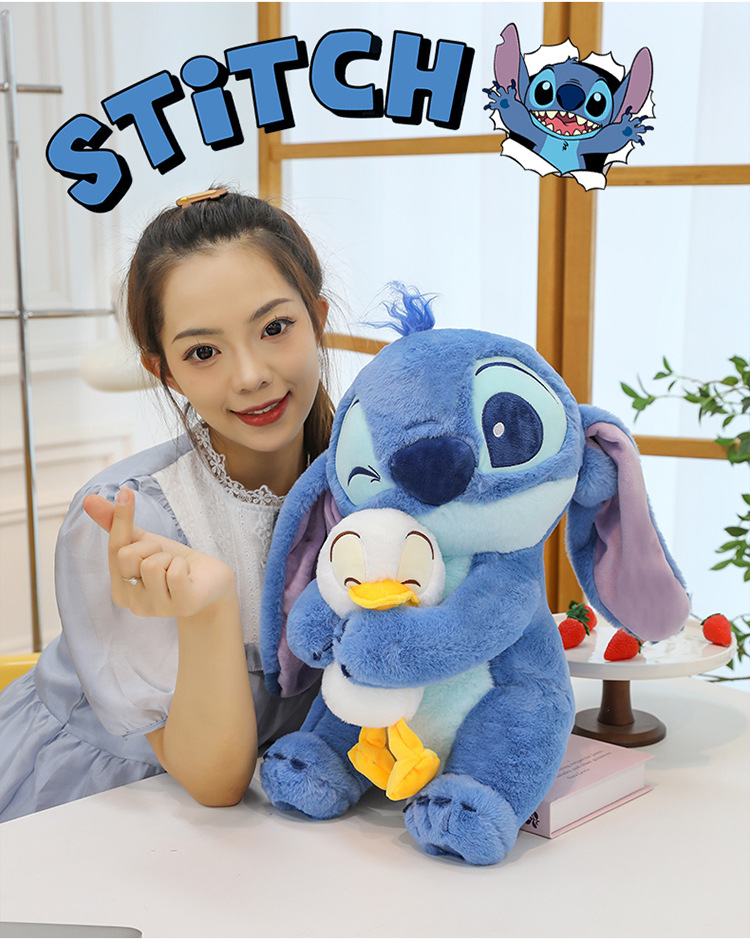 Stitch Hug Duck Doll ตุ๊กตาเด็ก Stitch Plush Toy Ragdoll ของขวัญวันเกิด ...