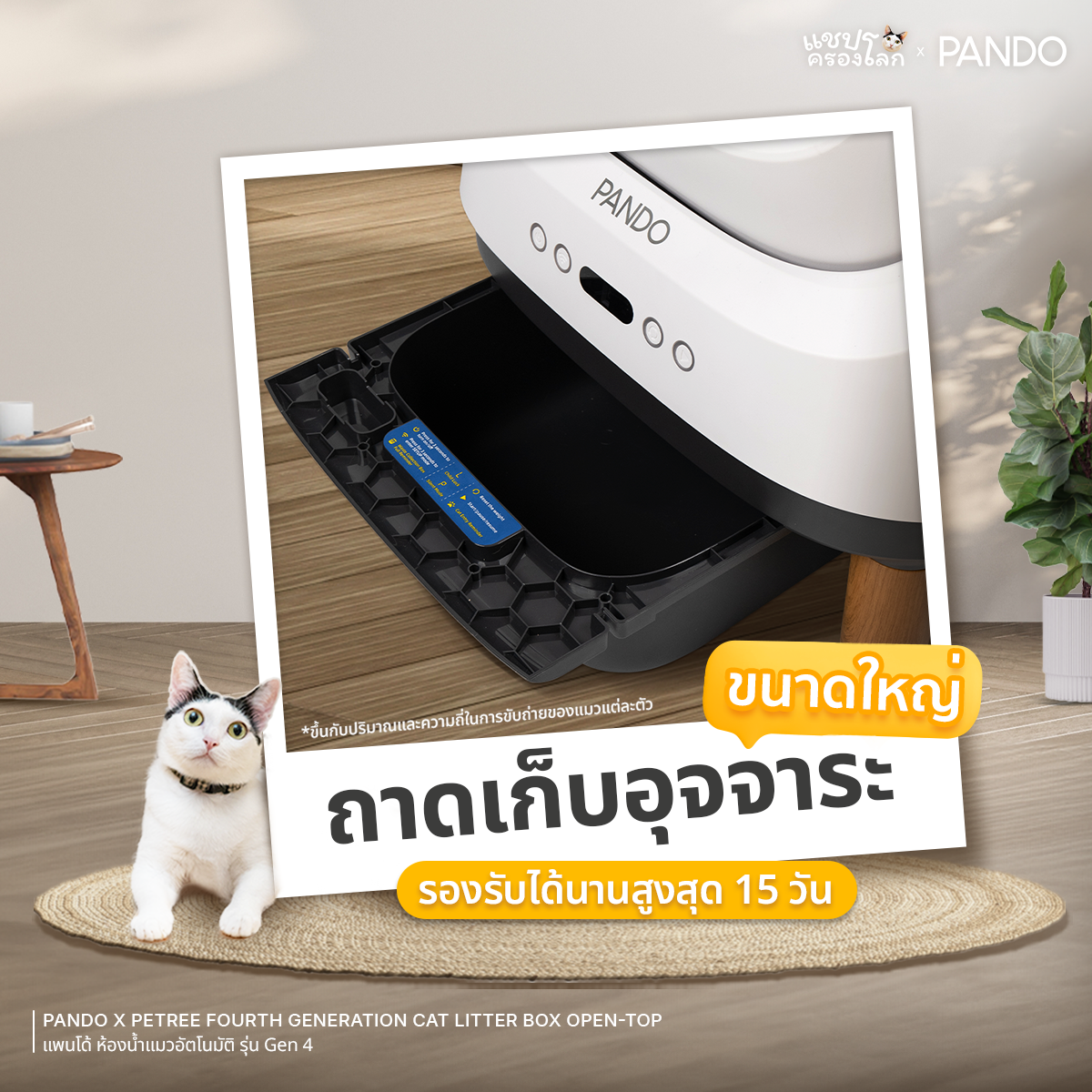 [ Special ] PANDO Four Generation Cat Litter Box Open-top ห้องน้ำแมว ...