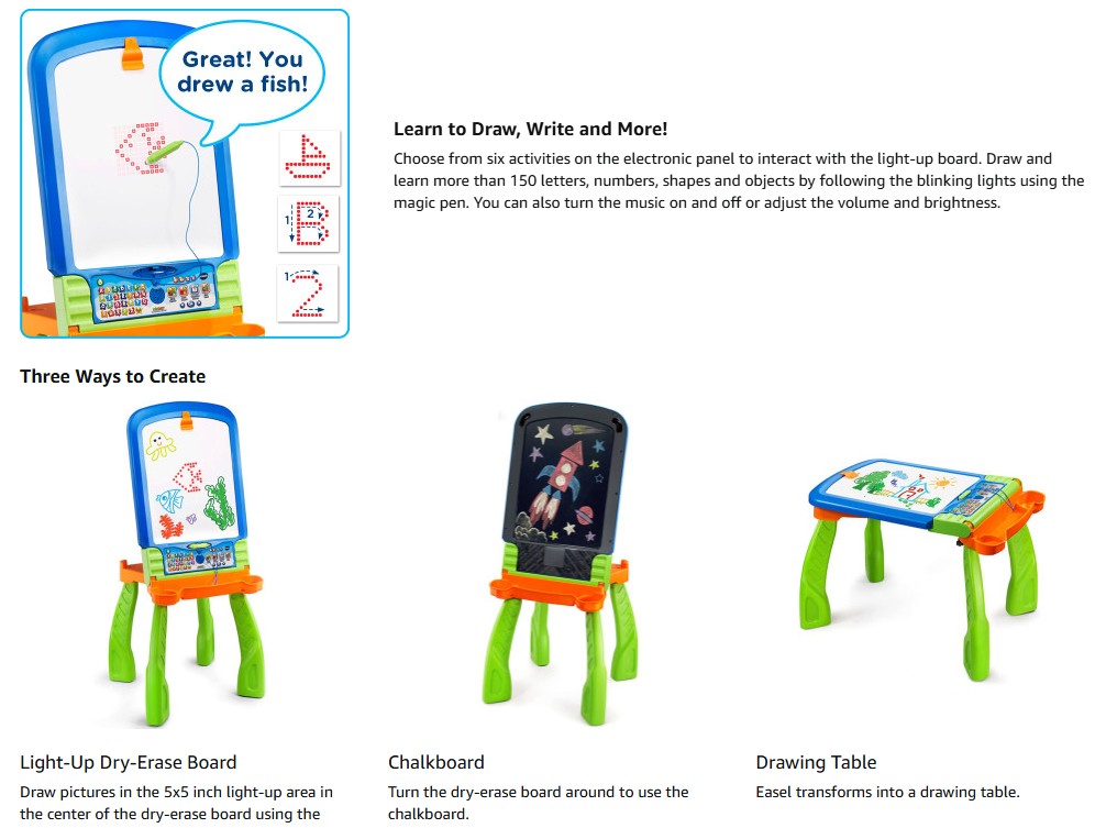 กระดานวาดเขียน กระดานดิจตอล VTech DigiArt Creative Easel | Shopee Thailand