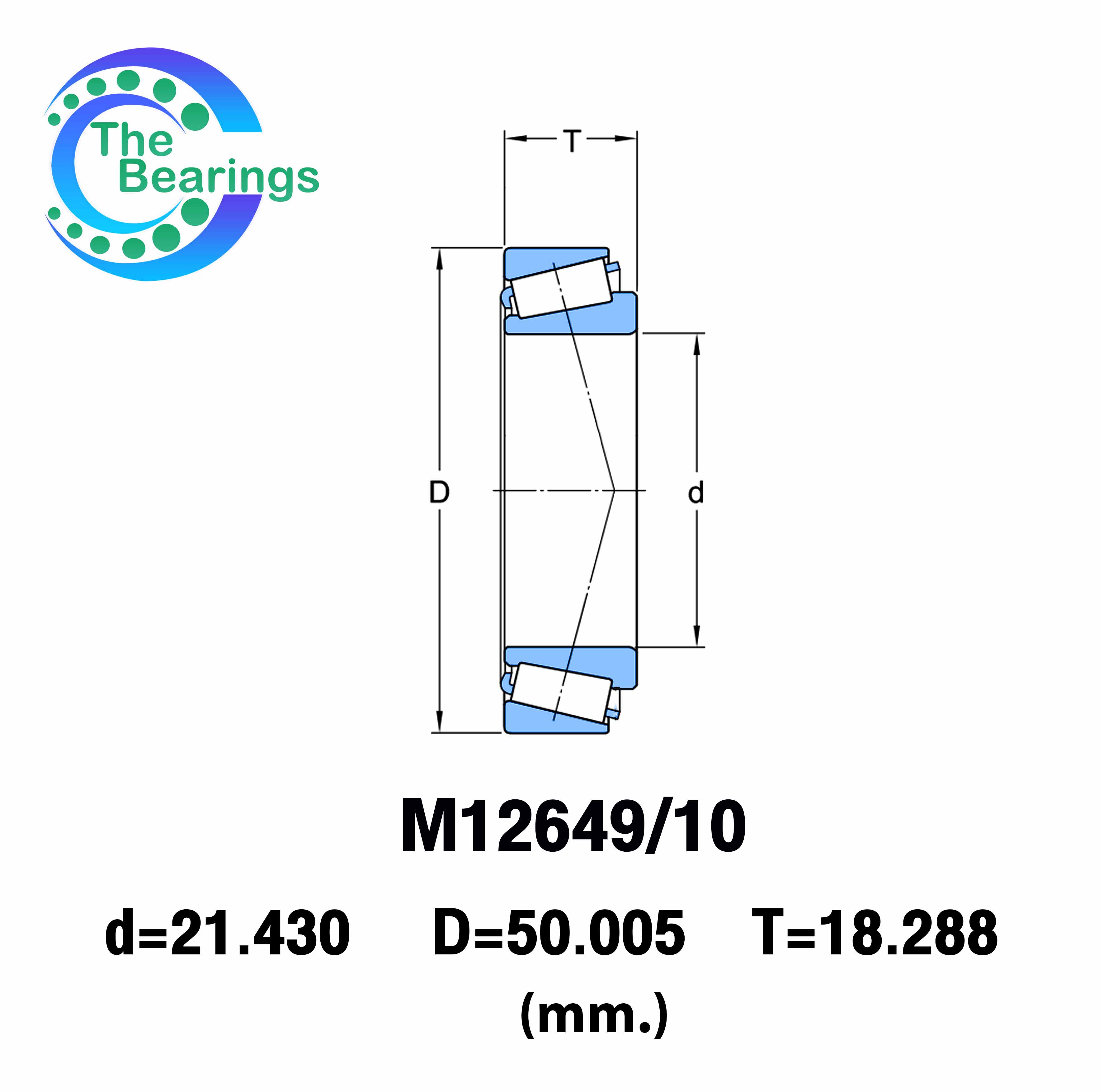 M12649/10 ตลับลูกปืนเม็ดเรียว M12649 /10 ( TAPERED ROLLER BEARINGS ...