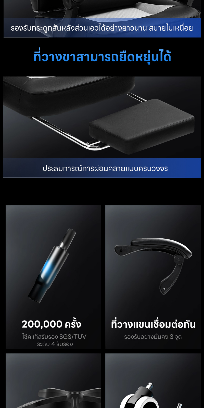 Xpanse (นวัตกรรมแรกของโลก) เก้าอี้เกมมิ่ง gaming chair เก้าอี้เกมมี่ง เก้าอี้คอม เก้าอี้เกมมิ่งรองรับเอวตามหลักสรีรศาสตร์ Ergonomic