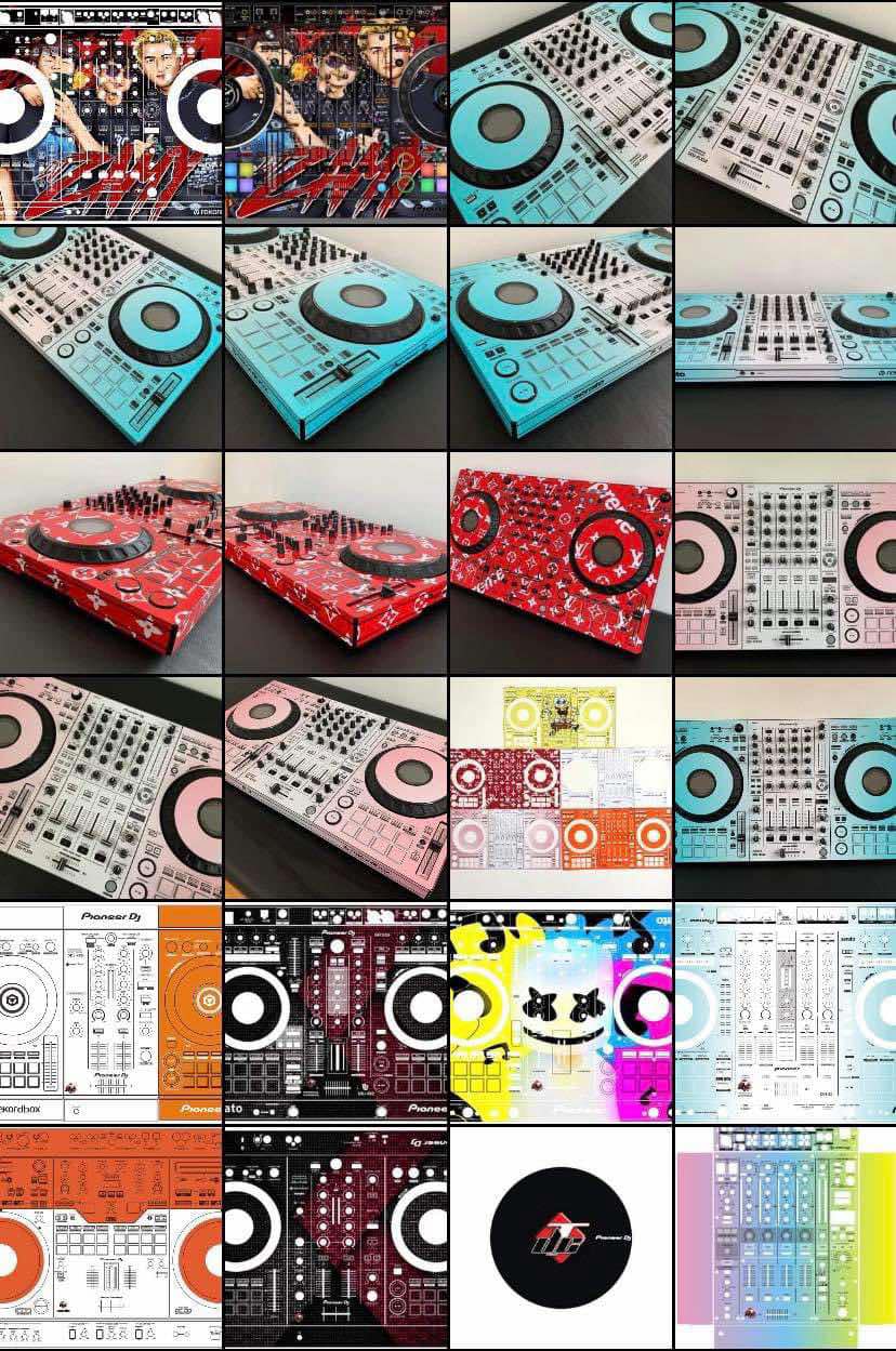 Skin cover dj for DJM 250MK2 สีเขียว สติกเกอร์ติดเครื่องDJ รุ่น DJM ...