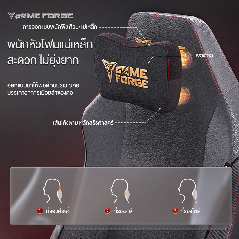 GAMEFORGEเก้าอี้เล่นเกม Gaming Chair Battle Axe Classic Series พนักพิง ...