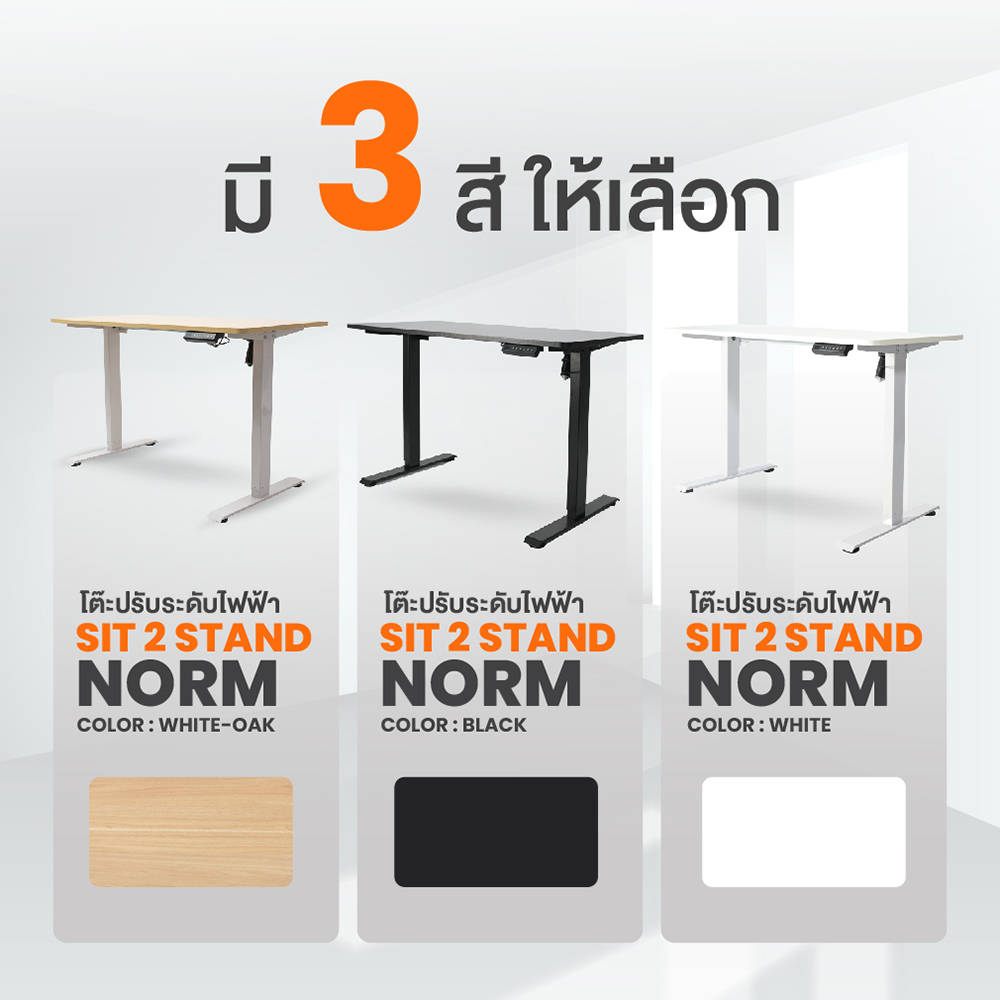 ErgoTrend โต๊ะไฟฟ้า ยืน-นั่งทำงาน รุ่น Sit 2 Stand Norm