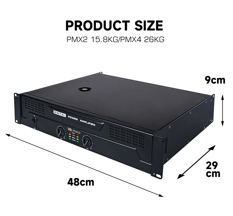 JBL PMX2 PMX4 เพาเวอร์แอมป์ระดับมืออาชีพ, การปรับระดับเสียงอิสระ 2/4 ...