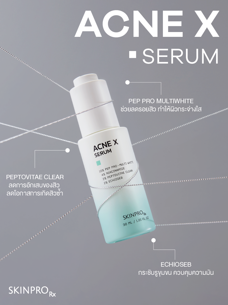 SKINPRO Rx Acne X Serum เซรั่มสูตรสำหรับผิวมัน/เป็นสิว 30 ml. | Shopee ...