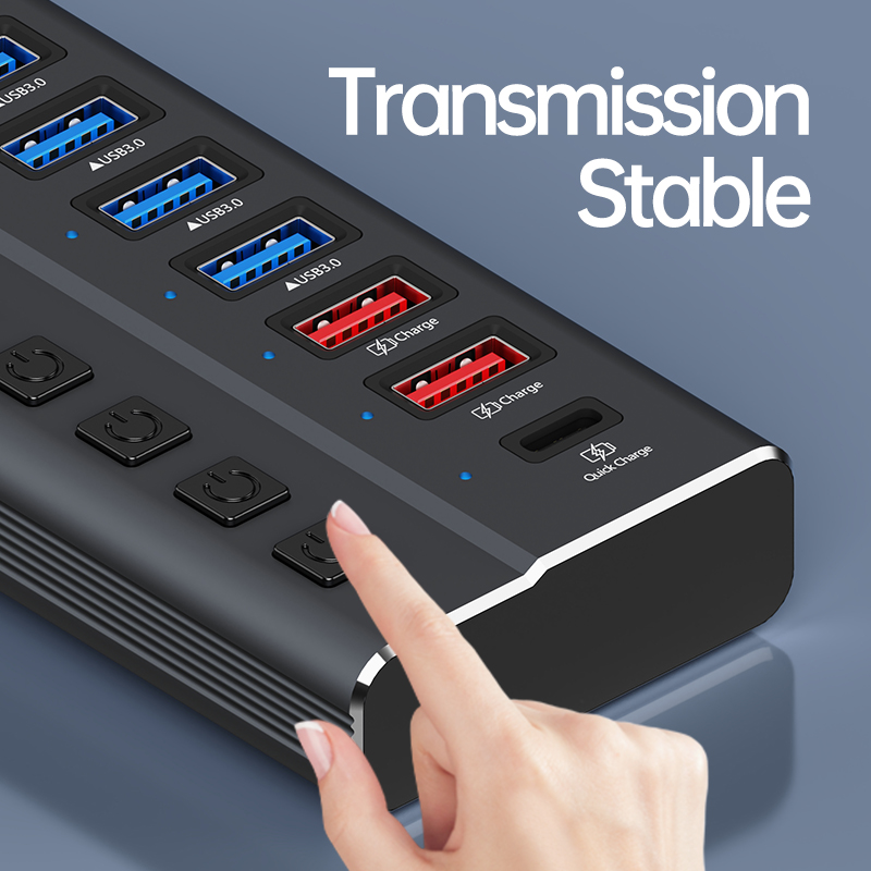 Newtech USB 3.0 Hub 7 PORT HUB USB 3.0 4 Ports Super Hi-Speed DM-506 ...