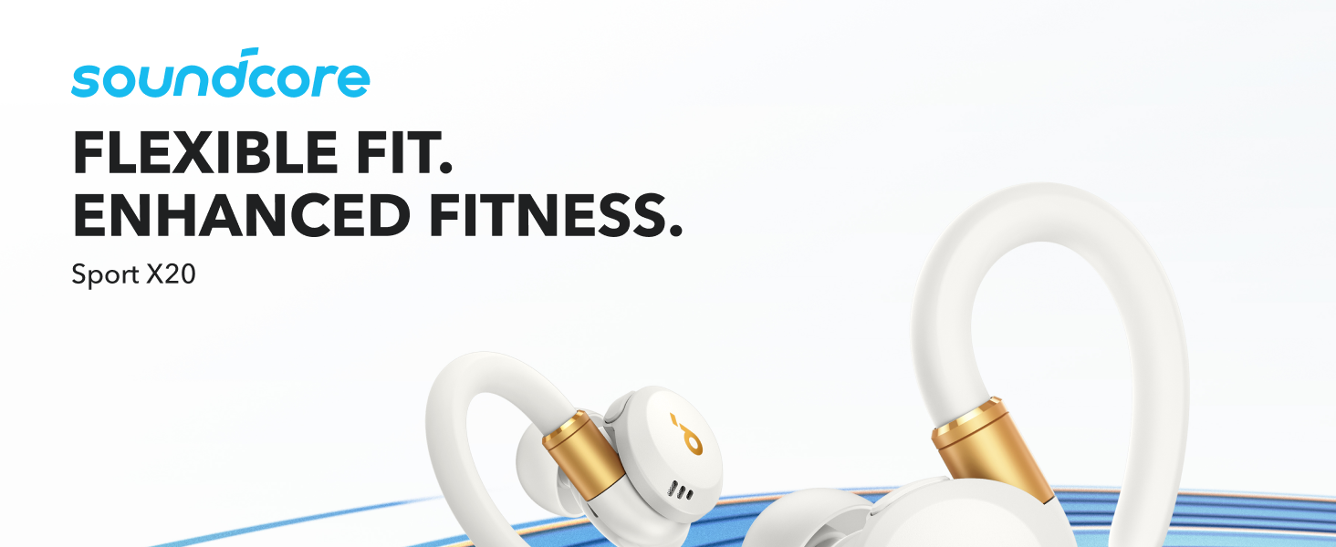 Soundcore Sport X20 True-Wireless Sport Earbuds with Hook หูฟังบลูทูธ หูฟังออกกำลังกาย Adaptive ANC หูฟังไร้ส