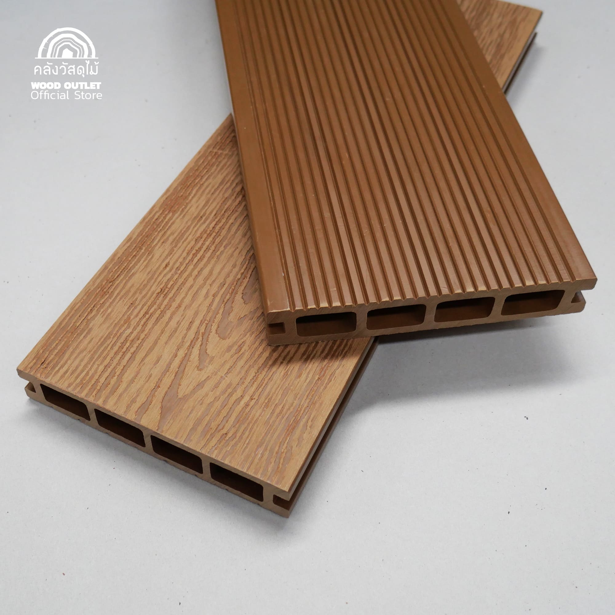 WOOD OUTLET (คลังวัสดุไม้) พื้นไม้เทียม WPC ภายนอก 15x2.5cm เลือกขนาด ...
