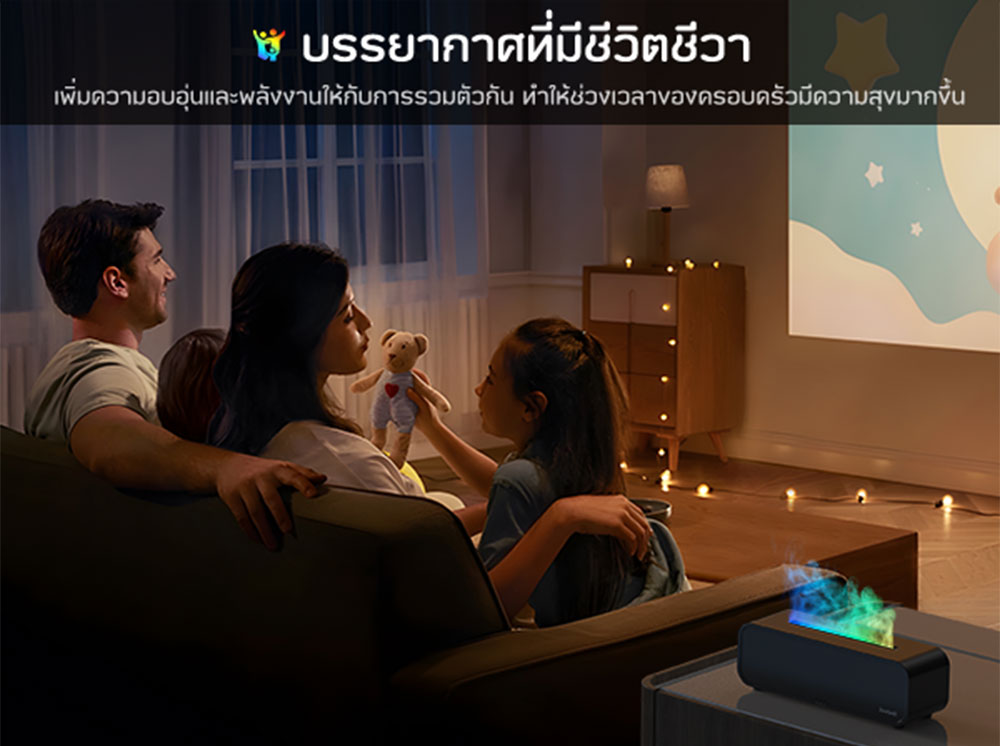 Jeebel เครื่องทําความชื้นอโรมาเธอราพี Type-C ไฟLED ฟอกอากาศ เครื่องพ่น ...