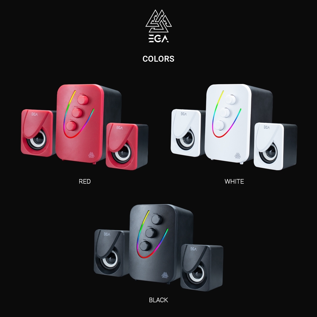 EGA TYPE S4 Speaker Gaming ลำโพงเกมมิ่ง ไฟ RGB ลำโพงต่อคอม มีให้เลือก 3 ...