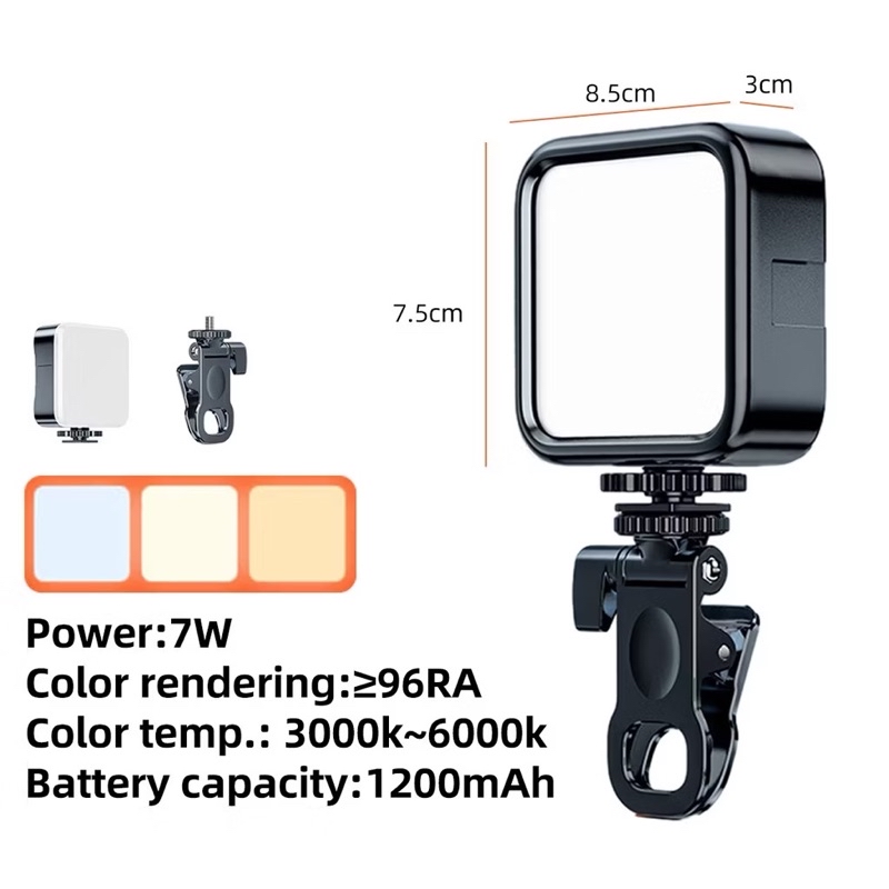 แฟลชมือถือ SMARTPHONE LED FLASH สีดำ ชาร์จไฟได้ ไฟเซลฟี่ | Shopee Thailand