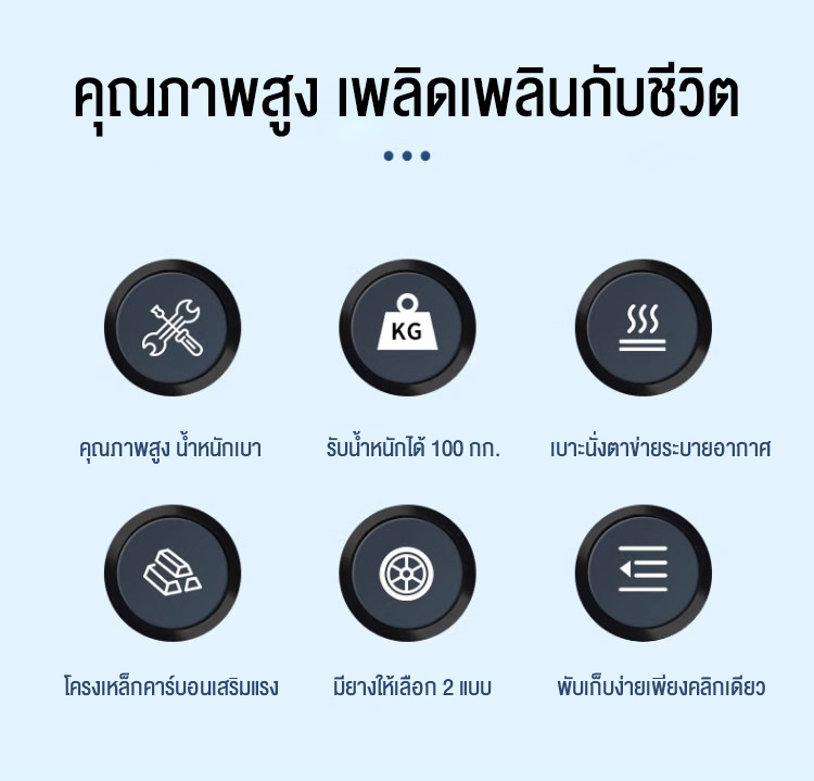 HIMIWAY รถเข็นผู้ป่วย wheelchair รถเข็นผู้ใหญ่ พับได้น้ำหนักเบาท่อเหล็กหนาสกู๊ตเตอร์ผู้สูงอายุรถเข็นแบบพกพา รถเข็นผู้ป่วยพับได้