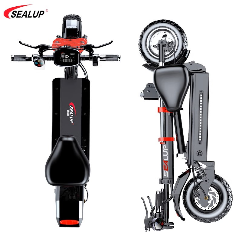 SEALUP Q20 รถไฟฟ้า สกู๊ตเตอร์ไฟฟ้า รุ่นออฟโรด สกูตเตอร์ไฟฟ้าผู้ใหญ่พับได้ กันน้ำ สกู๊ดเตอร์ไฟฟ้า