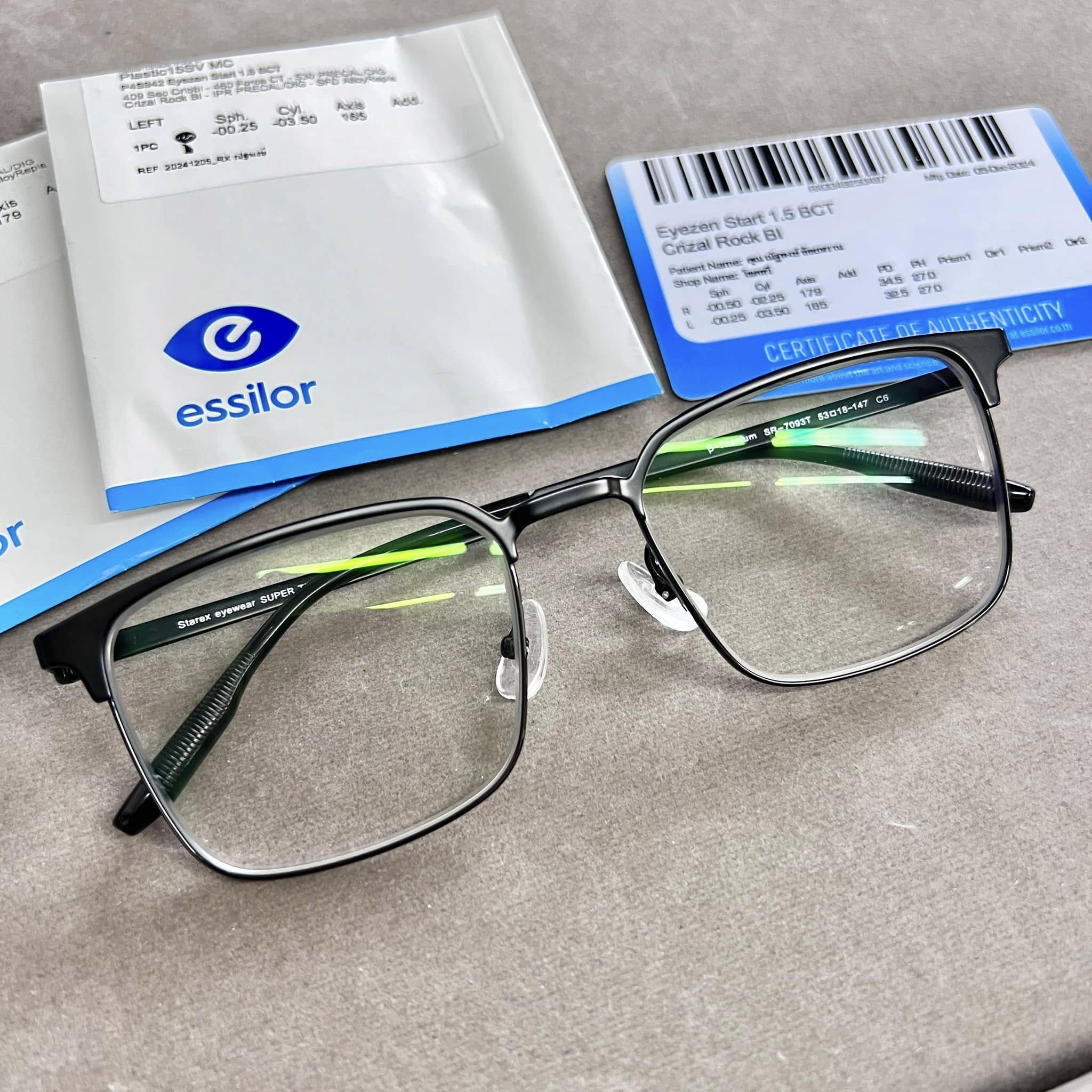 Lab RX Essilor Index 1.67 / 1.74 (สั่งผลิตเลนส์ 3 - 5 วันทำการ) ของแท้ ...