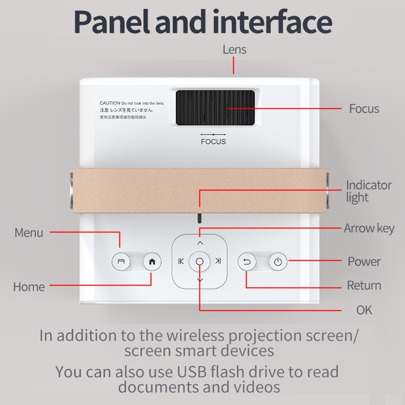โปรเจคเตอร์มินิ projector CY303 PRO โปรเจคเตอร์ดูหนัง WiFi 1920*1080P ...