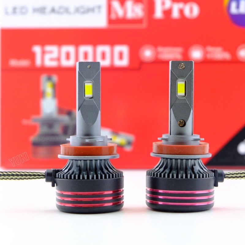 ไฟหน้ารถยนต์ LED M8 PRO ความสว่างถึง 400% กำลังไฟฟ้า 60watt ความเข้มของ ...