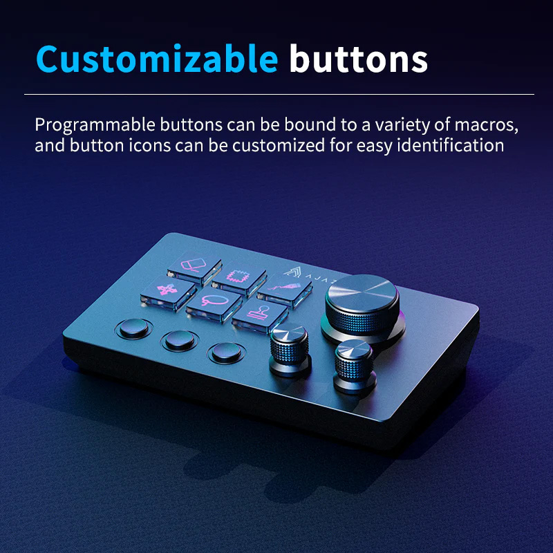อุปกรณ์เสริมเดสก์ท็อป Ajazz AKP03 Desktop Helper with 6Key+3 Button+3 ...