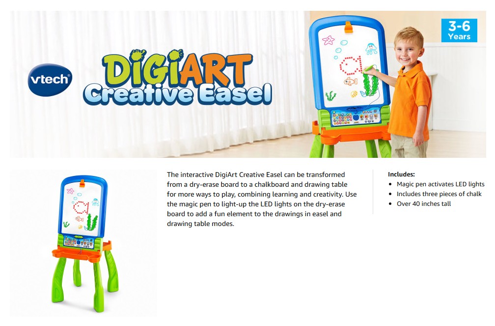 กระดานวาดเขียน กระดานดิจตอล VTech DigiArt Creative Easel | Shopee Thailand