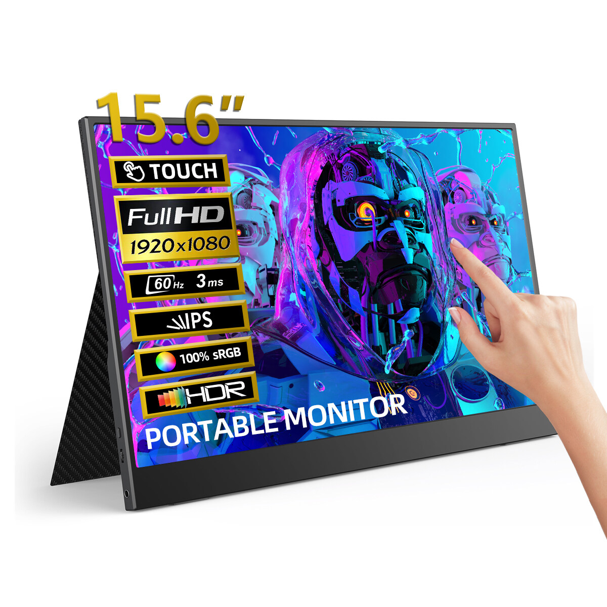 Rantoper Touch15.6นิ้วPortable Monitor 1080P Ips Full HD ลำโพงในตัว ...