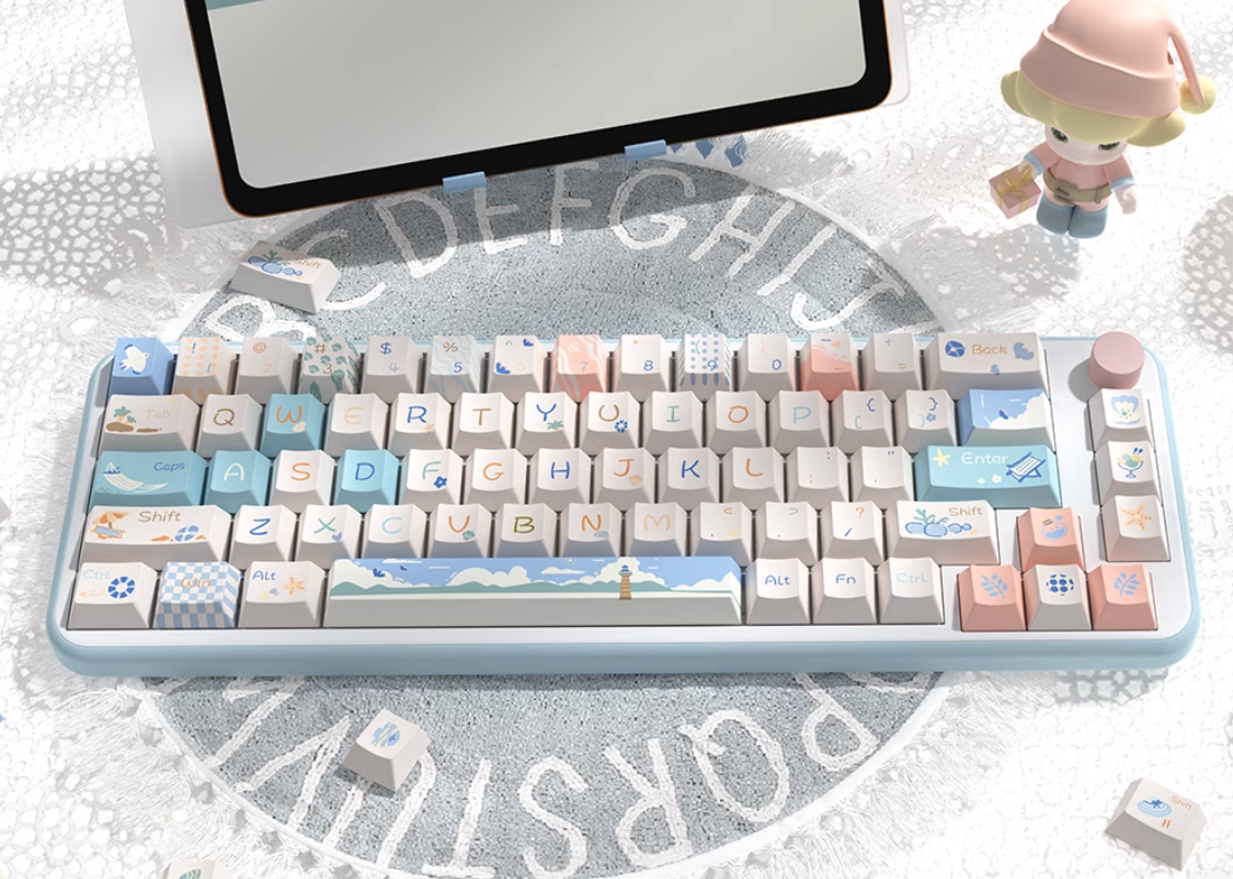 Summer on the Beach Keycap PBT Cherry Profile 158 keys ปุ่มกดคีย์บอร์ด ...