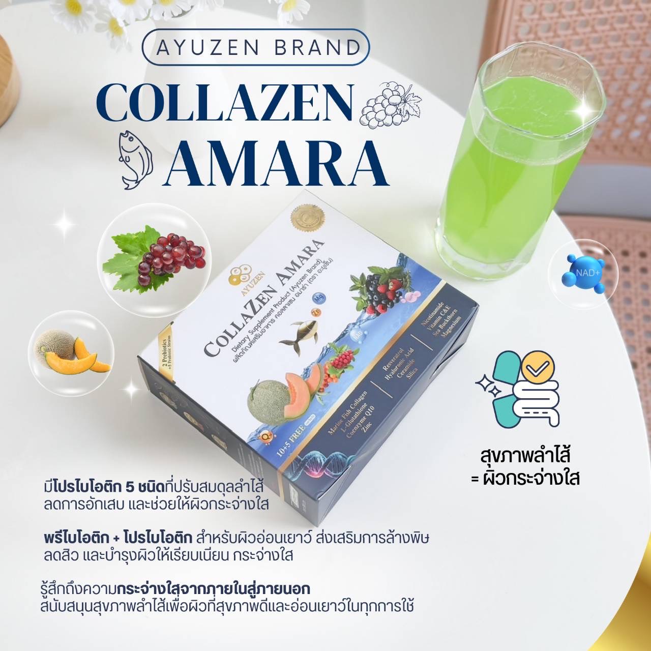 CollaZen Amara+ Amara Pura Serum – เซ็ตความงามสุดหรู เพื่อผิวโกลว์อ่อน ...