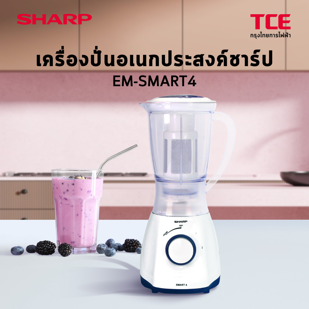 SHARP เครื่องปั่นอเนกประสงค์ชาร์ป EM-SMART4 | Shopee Thailand