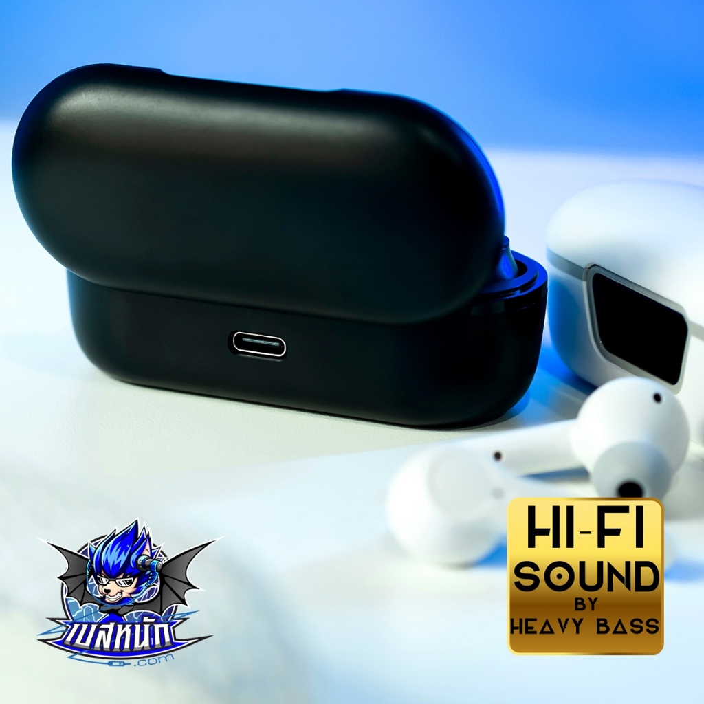 HB TWS ANC/ENC IN-EAR ตัดเสียงรบกวน ไมค์4ตัว รองรับ Wireless charger ...