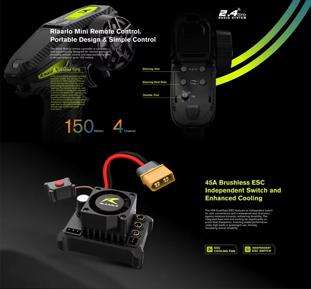 RLAARLO ROG1 Monster Truck Brushless RTR 1/14 ของแท้ศูนย์ไทย 100% พร้อม ...